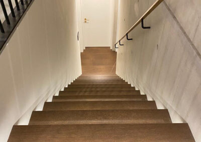 New Build - luxury home with matching wood flooring on staircases and stairwells