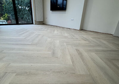 Completed luxury vinyl flooring installation