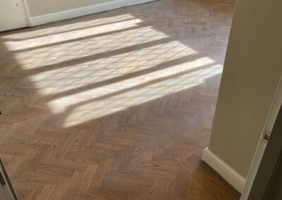 Refinished solid oak flooring
