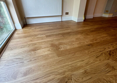 Solid oak plank flooring